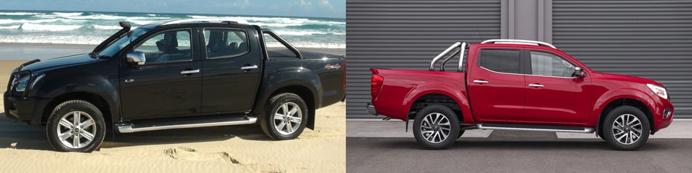 Isuzu D Max LST and Nissan Navara ST-X