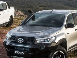 2018 Toyota HiLux Rugged X (right), Rogue and Rugged (rear)