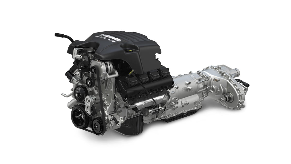 Ram 1500 5.7-liter HEMI® V-8 engine and TorqueFlite eight-speed automatic transmission