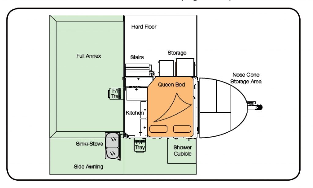 Travelander GEO 2 Camper Trailer Kitchen