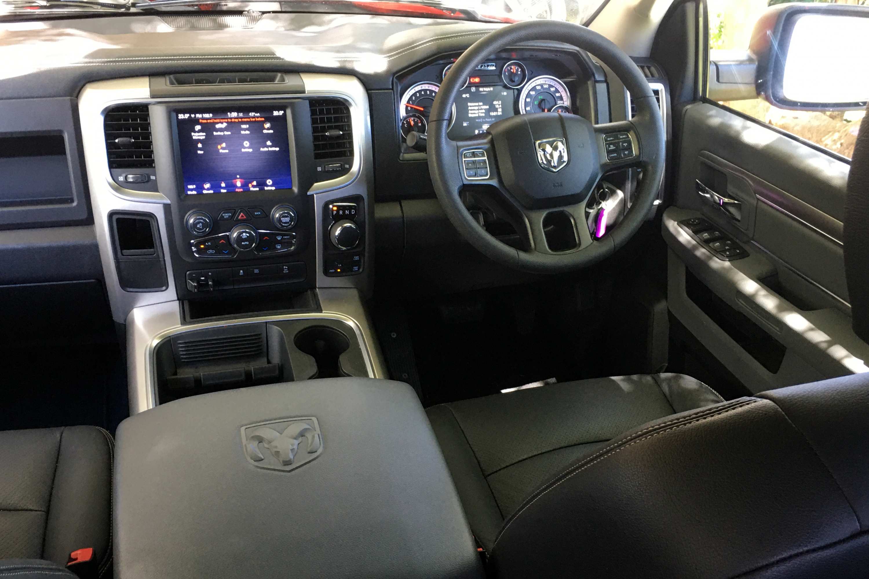 RAM 1500 Warlock front instruments and dash