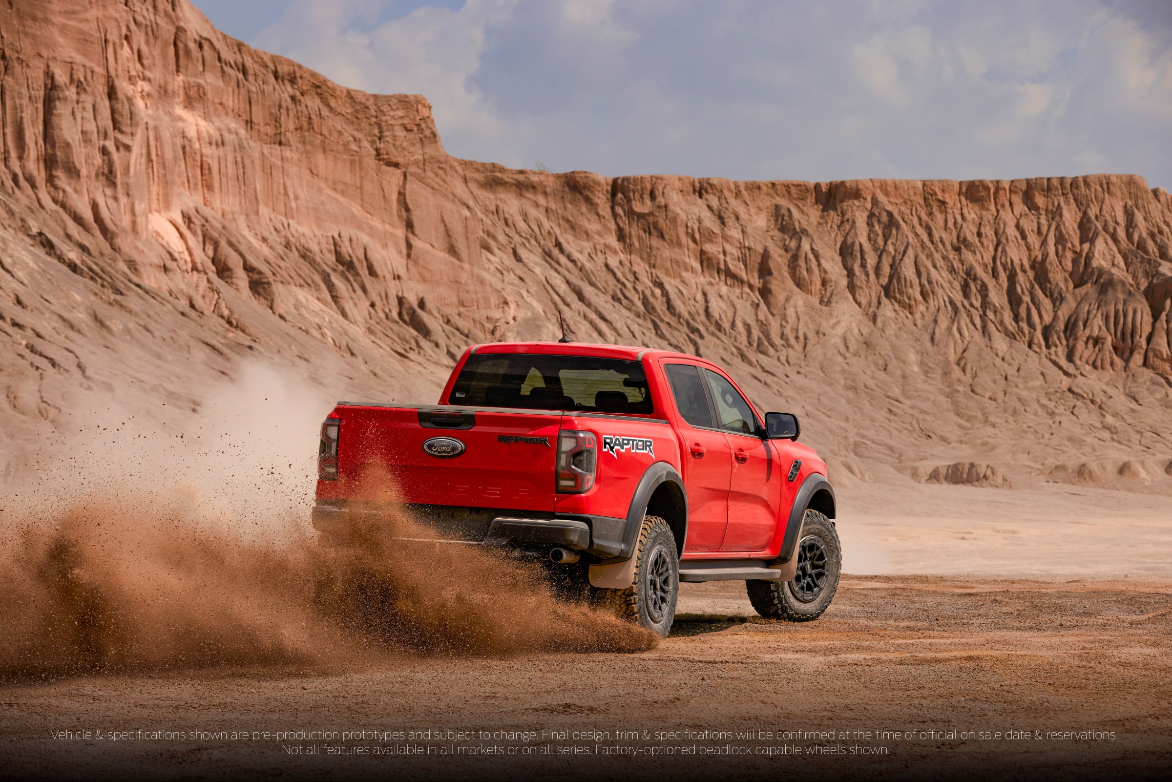 2022 Ford Ranger Raptor driving rear