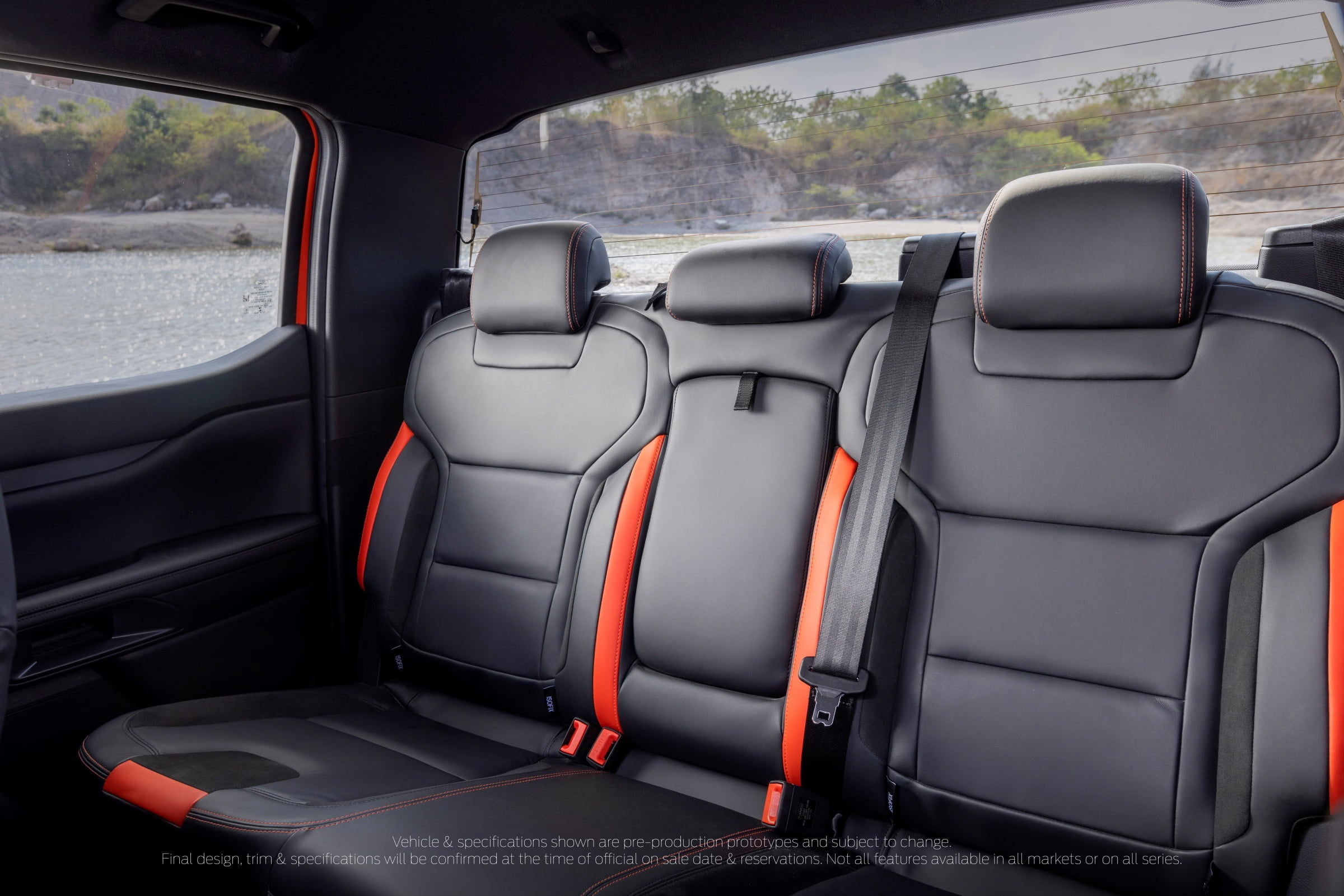 2022 Ford Ranger Raptor rear seats