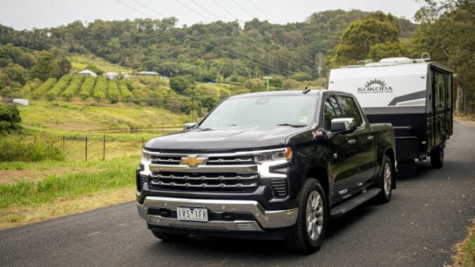 2023 Chevrolet Silverado 1500 LTZ Premium towing a van