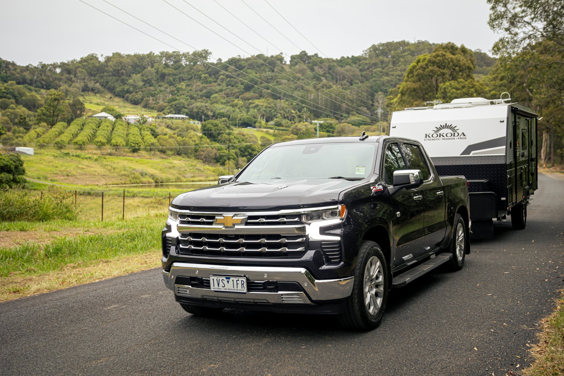 2023 Chevrolet Silverado 1500 LTZ Premium towing a van