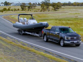2023 Ford F-150 towing a boat
