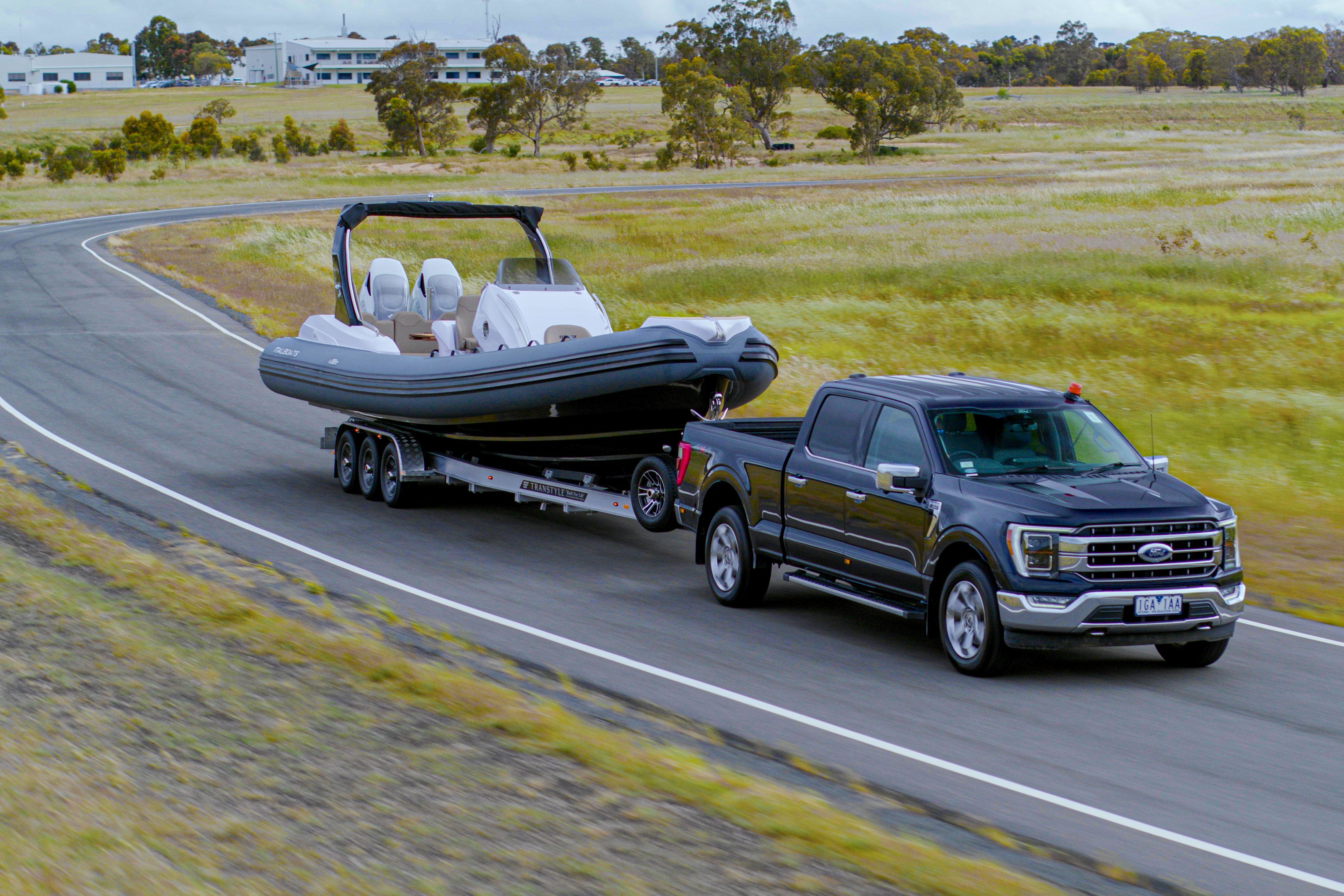 2023 Ford F-150 towing a boat