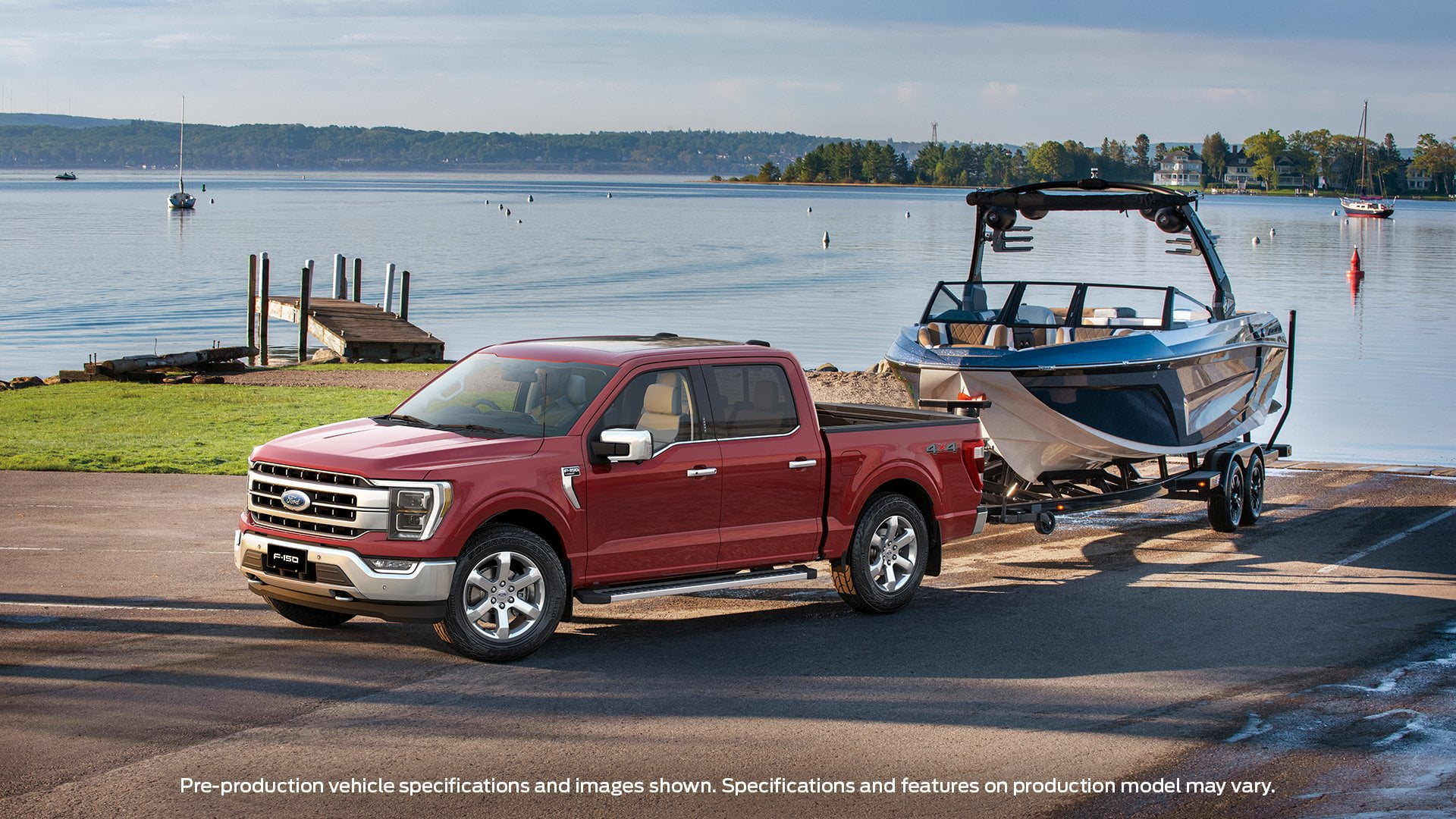2023 Ford F-150 launching a boat