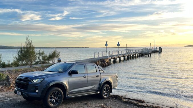 2023 Isuzu D-Max X-Terrain front quarter on boat ramp