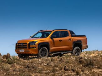 2024 Mitsubishi Triton GSR Yambuki Orange front quarter 1