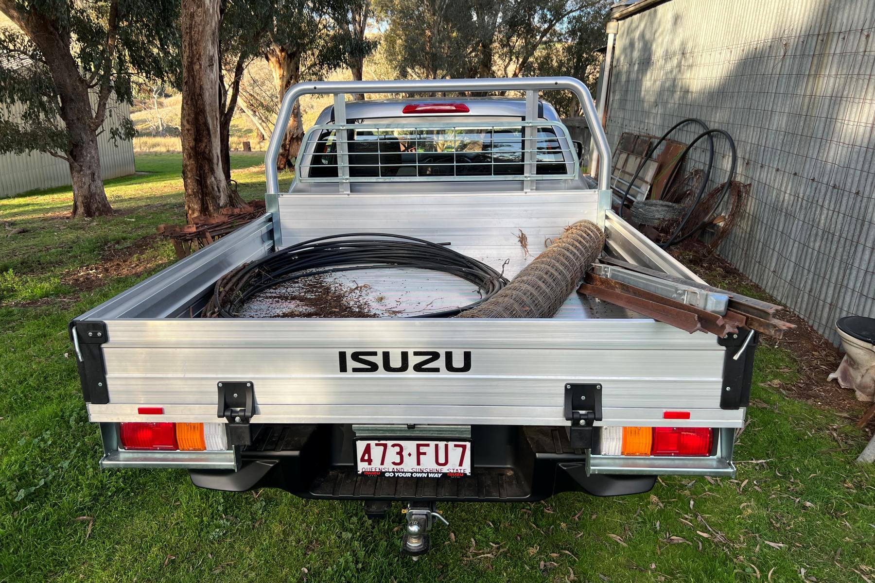 Isuzu D-Max LS-U Dual Cab Trayback 4WD Ute at farm tray 2