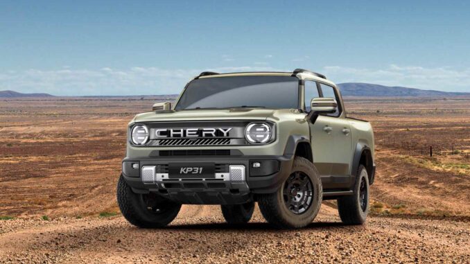 Chery Stockman PHEV Ute exterior LHD 1