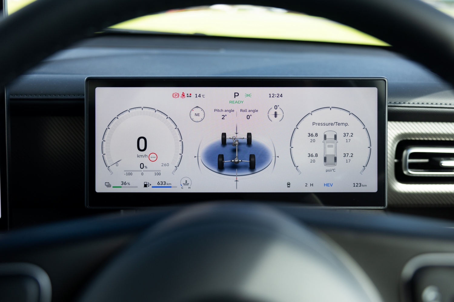 GWM Cannon Hi4-T PHEV Drivers instruments